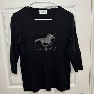 Cactus Bay Small Rhinestone Horse Top